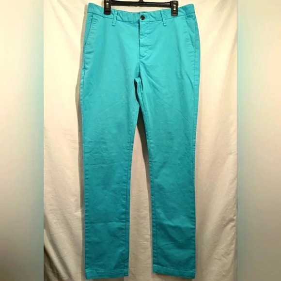 Zara man Basic Collection chino green/blue pants , size 44 - Picture 1 of 7